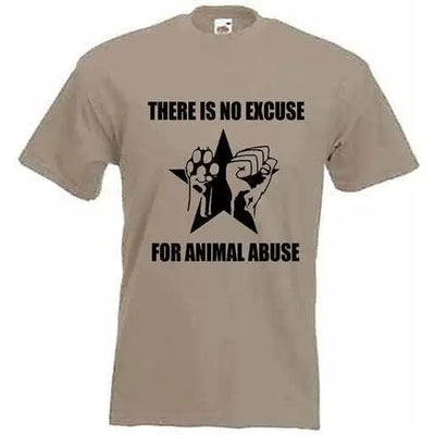 No Excuse For Animal Abuse T-Shirt M / Khaki