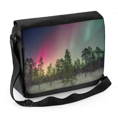 Northern Lights Woodland Laptop Messenger Bag