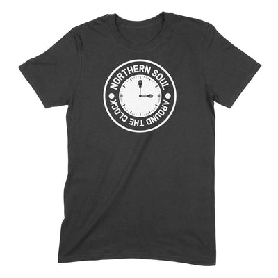 Northern Soul Around the Clock Men's T-Shirt XXL / Black
