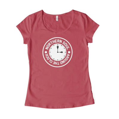 Northern Soul Around the Clock Women's T-Shirt S / Red