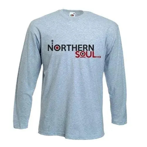 Northern Soul Arrows Logo Long Sleeve T-Shirt XXL / Light Grey