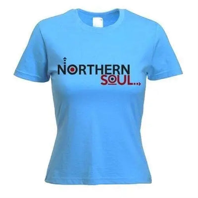 Northern Soul Arrows Logo Women's T-Shirt S / Light Blue