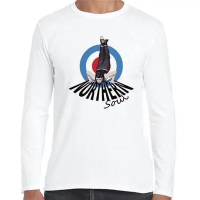 Northern Soul Dancer Mod Target Men's Long Sleeve T-Shirt XL / White