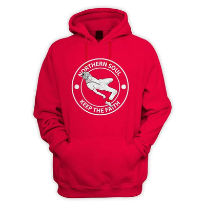 Northern Soul Keep The Faith Dancer Men's Pouch Pocket Hoodie Sweatshirt L / Red