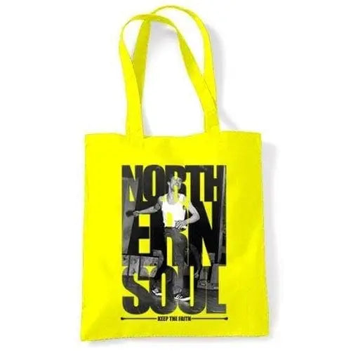 Northern Soul Keep The Faith Photos Shoulder Bag Yellow