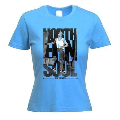 Northern Soul Keep The Faith Photos Women's T-Shirt XL / Light Blue