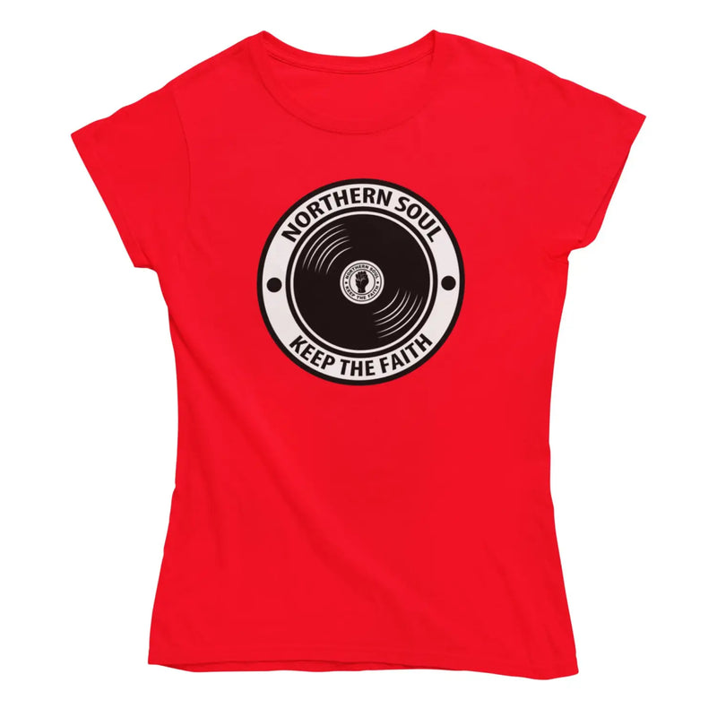 Northern Soul Keep The Faith Record Women’s T-Shirt - L /