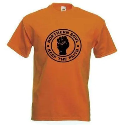 Northern Soul Keep The Faith T-Shirt M / Orange