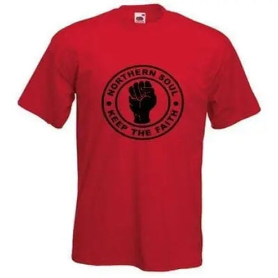 Northern Soul Keep The Faith T-Shirt M / Red