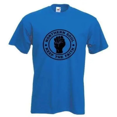 Northern Soul Keep The Faith T-Shirt M / Royal Blue