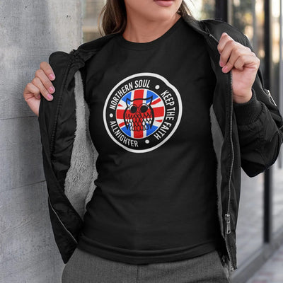 Northern Soul Night Owl Union Jack Women’s T-Shirt - Womens