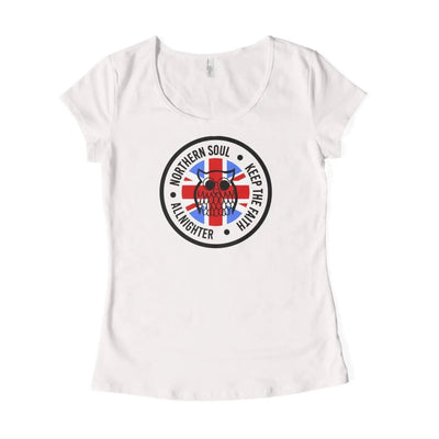 Northern Soul Night Owl Union Jack Women's T-Shirt M / White