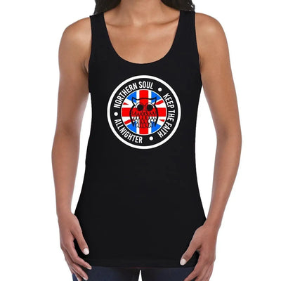 Northern Soul Night Owl Union Jack Women's Vest Tank Top S / Black