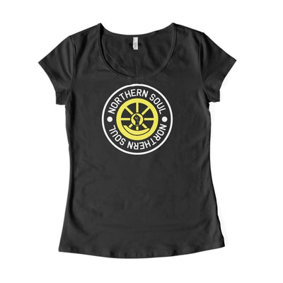 Northern Soul Twisted Wheel Logo Women's T-Shirt M / Black