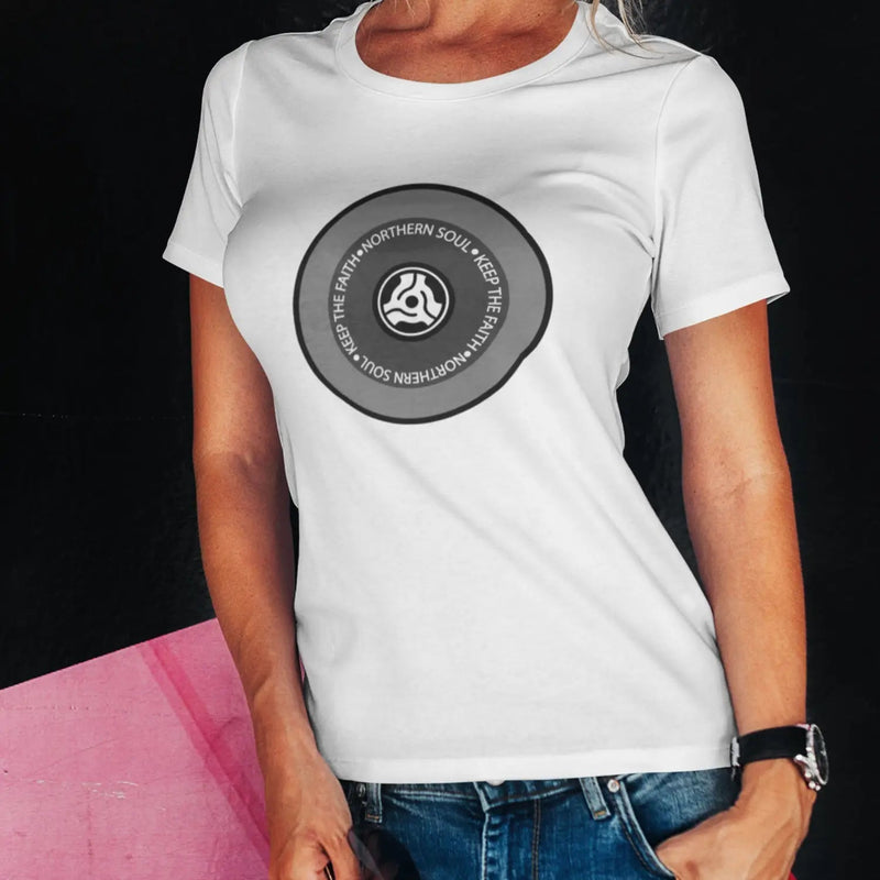 Northern Soul Vinyl Discs Keep the Faith Women’s T-Shirt -