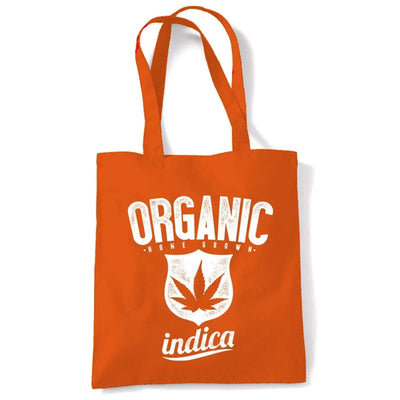 Organic Indica Marijuana Cannabis Cotton Shoulder Shopping Bag