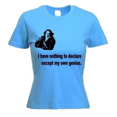 Oscar Wilde Genius Women's T-Shirt M / Light Blue