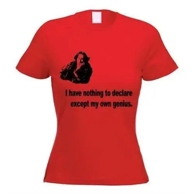Oscar Wilde Genius Women's T-Shirt M / Red