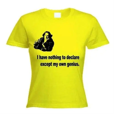 Oscar Wilde Genius Women's T-Shirt M / Yellow