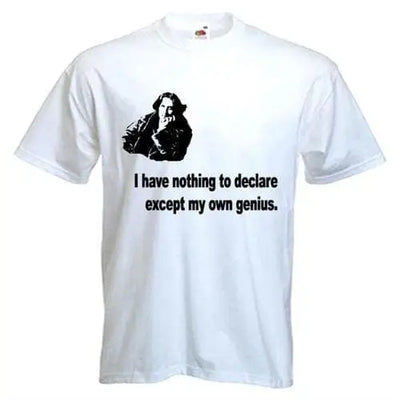 Oscar Wilde I Have Nothing To Declare T-Shirt XL / White