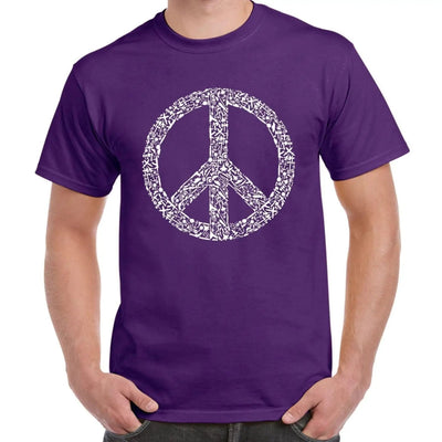 Peace Symbol CND Men's T-Shirt XL / Purple