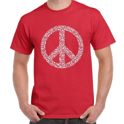 Peace Symbol CND Men's T-Shirt XL / Red