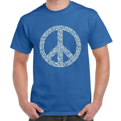 Peace Symbol CND Men's T-Shirt XL / Royal Blue