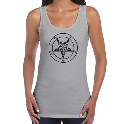 Pentagram Pagan Women's Tank Vest Top XXL / Light Grey