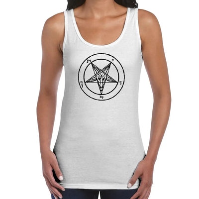 Pentagram Pagan Women's Tank Vest Top XXL / White