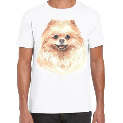 Pomeranian Portrait Cute Dog Lovers Gift Mens T-Shirt