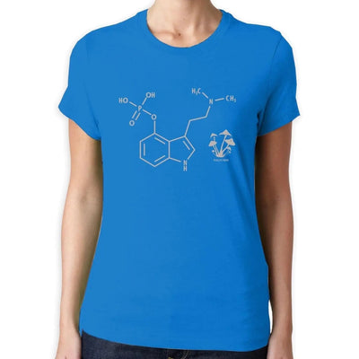 Psilocybin Chemical Formula Magic Mushrooms Women's T-Shirt XL / Royal Blue