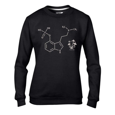Psilocybin Chemical Formula Women's Sweatshirt Jumper L / Black