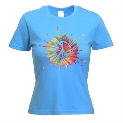 Psychedelic CND Symbol Women's T-Shirt L / Light Blue