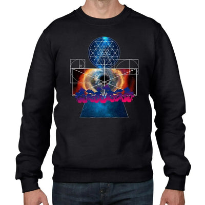 Psychedelic Magic Mushrooms Men's Sweatshirt Jumper XXL / Black