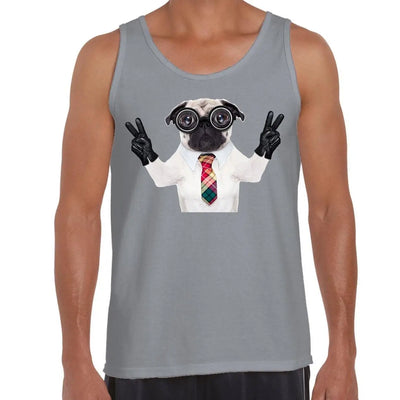 Pug Dog With Goggles Men's Tank Vest Top S