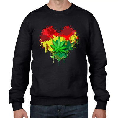 Rasta Heart Reggae Men's Sweatshirt Jumper XXL