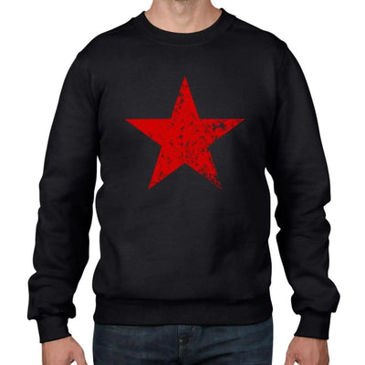 Red Communist Star Cuba Men's Sweatshirt Jumper S / Black