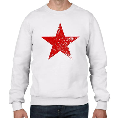 Red Communist Star Cuba Men's Sweatshirt Jumper S / White