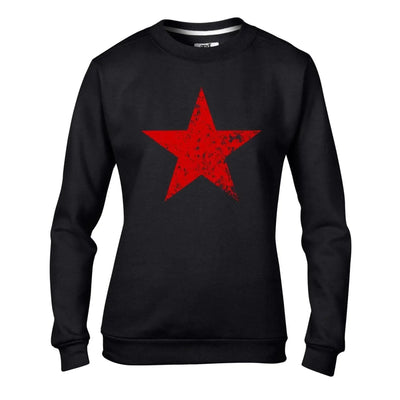 Red Communist Star Cuba Women's Sweatshirt Jumper XL / Black