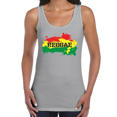Reggae Splash Women's Tank Vest Top XXL / Light Grey