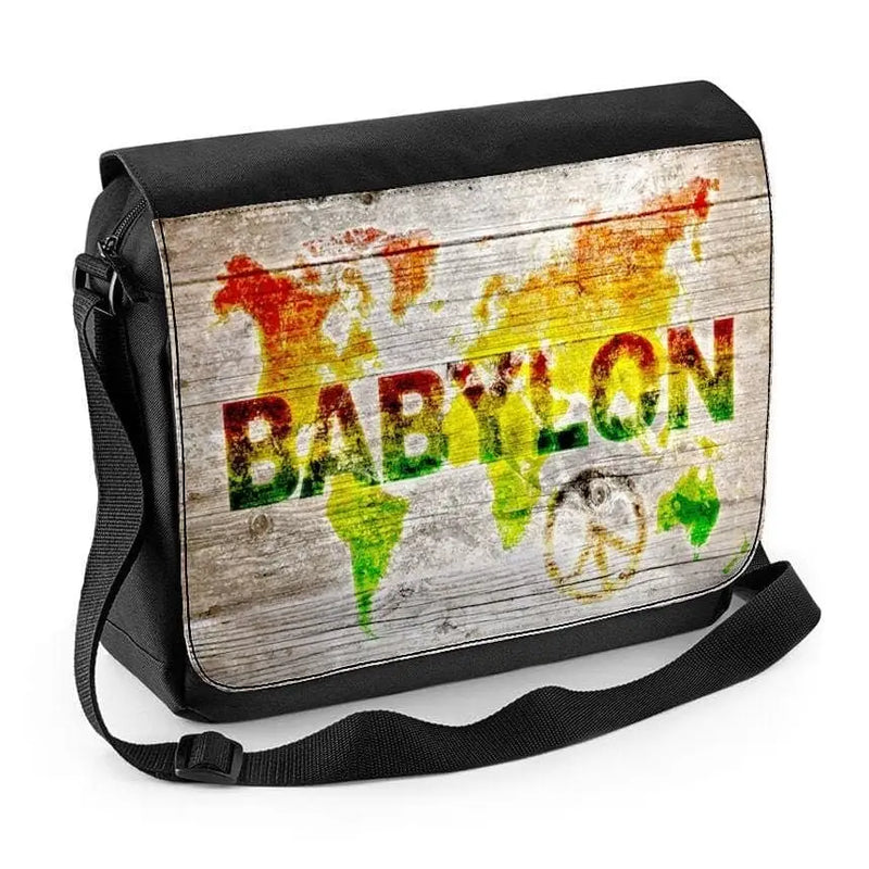 Reggae World Map Laptop Messenger Bag
