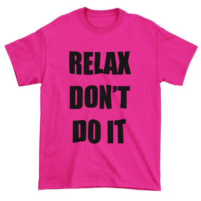 Relax Don’t Do It 1980s Party Neon Men’s T-Shirt - S / Neon
