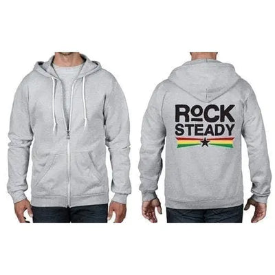 Rock Steady Reggae Full Zip Hoodie L / Light Grey