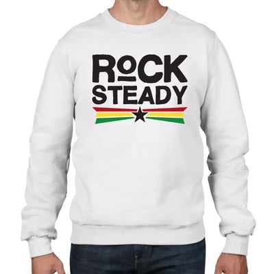 Rock Steady Reggae Rasta Men's Sweatshirt Jumper XXL / White