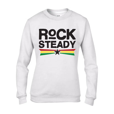 Rock Steady Reggae Rasta Women's Sweatshirt Jumper L / White