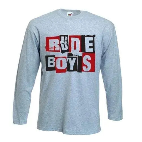 Rude Boys Long Sleeve T-Shirt S / Light Grey