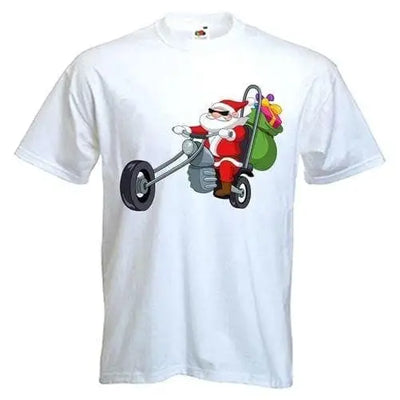 Santa Biker Men's Christmas T-Shirt
