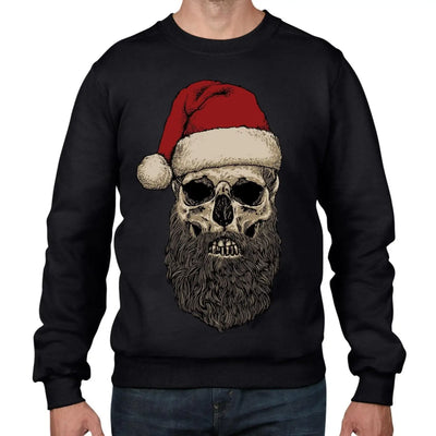 Santa Claus Hipster Beard Christmas Men's Sweater \ Jumper M