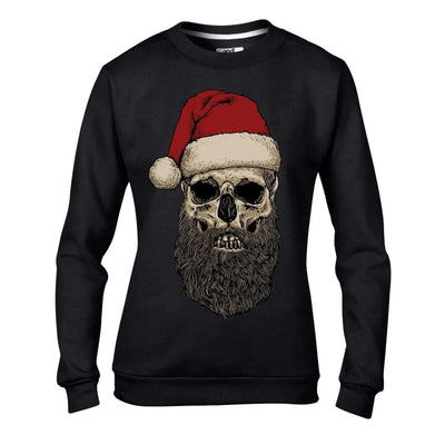 Santa Claus Hipster Beard Christmas Women's Sweater \ Jumper M