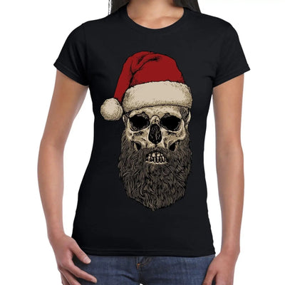 Santa Claus Hipster Beard Christmas Women's T-Shirt M